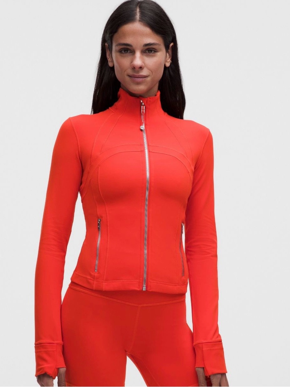 Lululemon Define Cropped Jacket NuLu in Cherry Ember Size 8